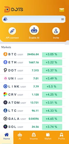 DDOTS AI Home Screen