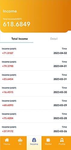 DOTS AI Profit Screen